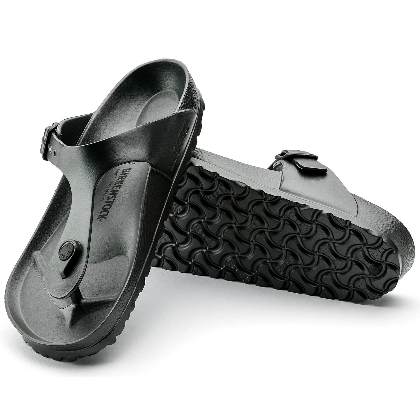 BIRKENSTOCK Women's Gizeh Essentials EVA Metallic Anthracite