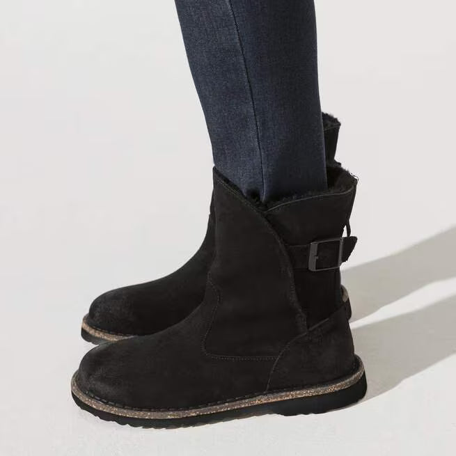 Uppsala Shearling Boot Black Suede