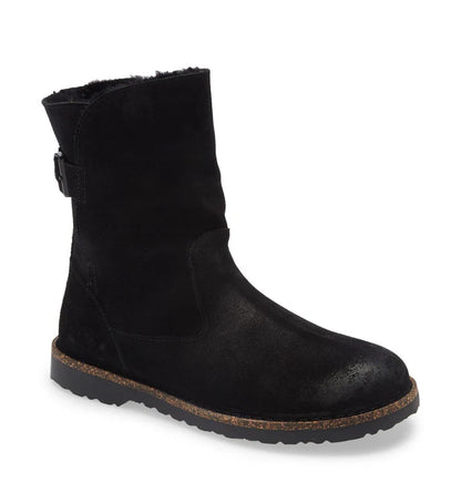 Uppsala Shearling Boot Black Suede