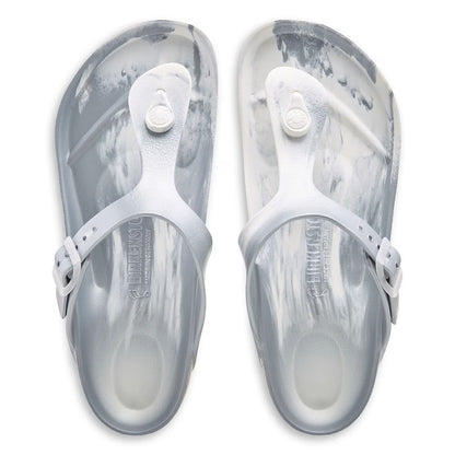 BIRKENSTOCK Women's Gizeh Essentials EVA Metallic Silver Multi