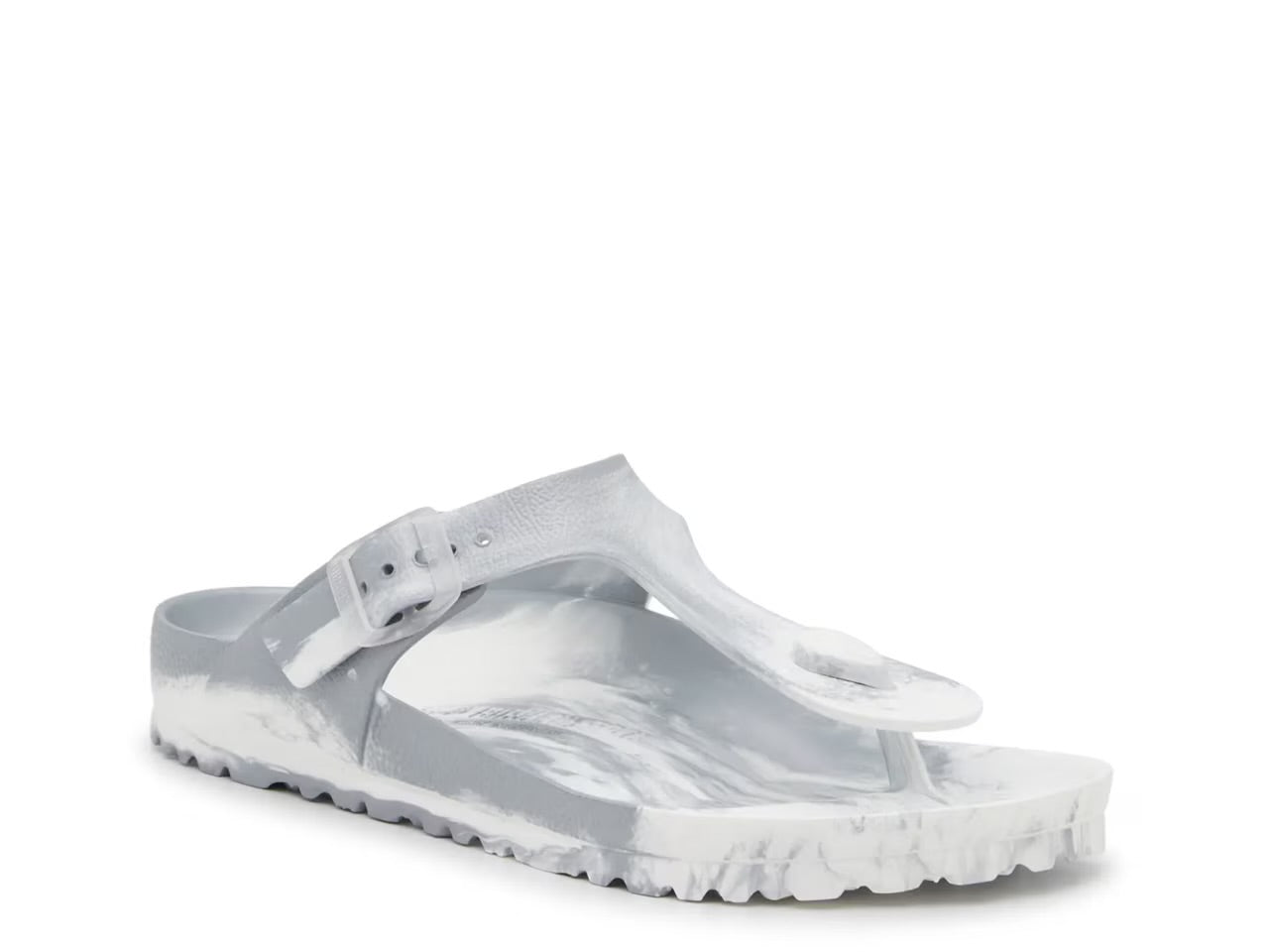 BIRKENSTOCK Women's Gizeh Essentials EVA Metallic Silver Multi