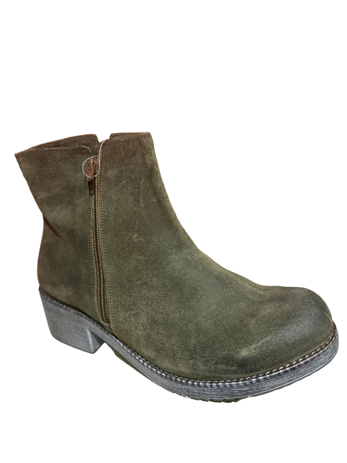Oily Olive Suede