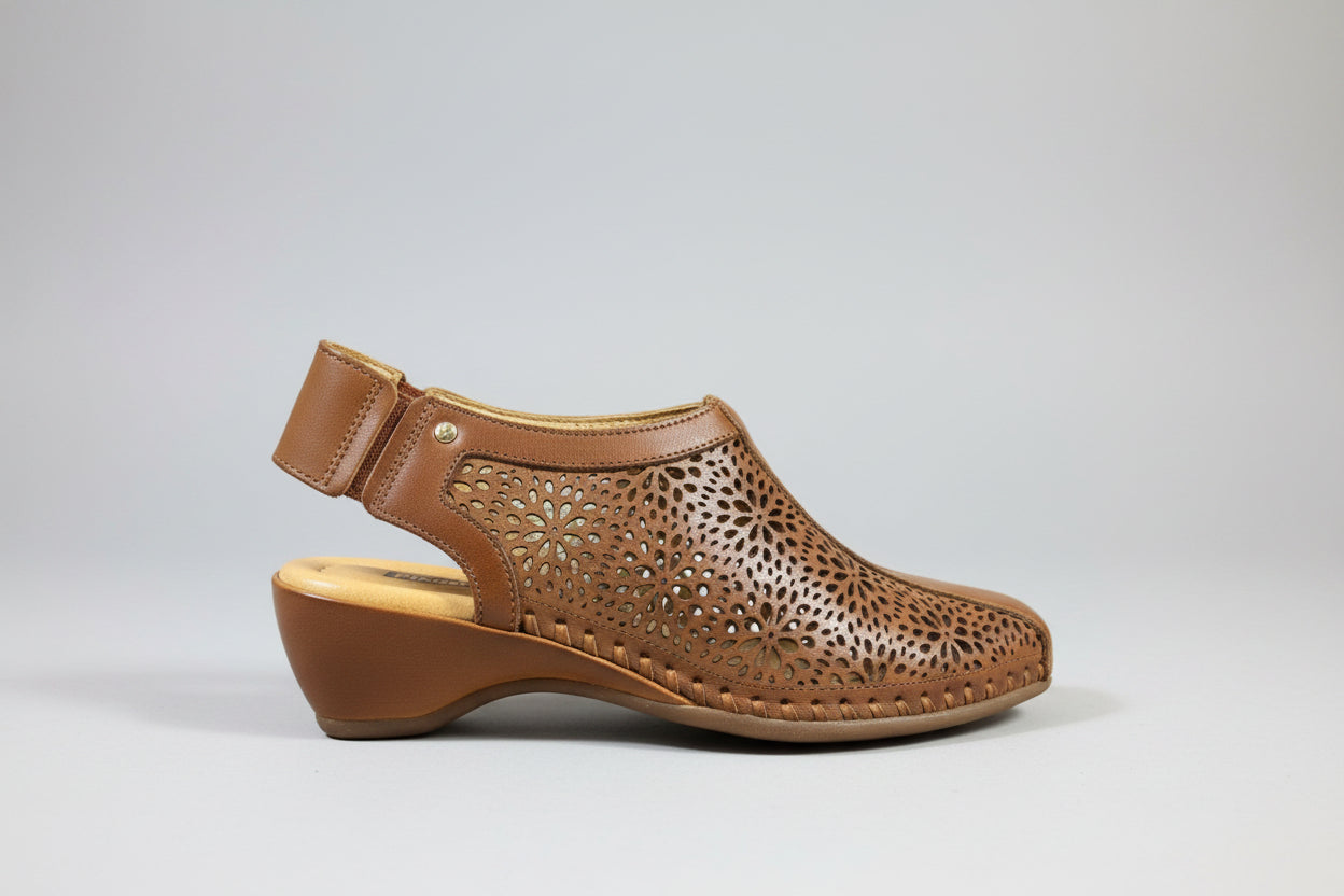 Pikolinos Women's Brandy Leather Wedge Sandal