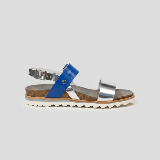 Silver/Blue Pat