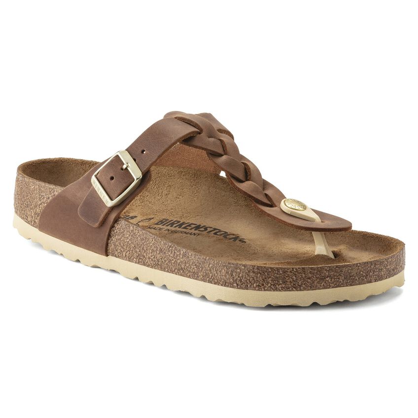 BIRKENSTOCK Women's Gizeh Braided Leather Regular/Wide